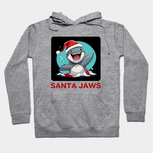 Santa Jaws | Santa Claus Pun Hoodie by Allthingspunny